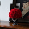 JoyFlower永生玫瑰花寶格麗大理石花瓶室內裝飾情人節禮物送女朋友閨蜜高級 【新年富貴紅玫瑰】中號寶格麗大理石花器-禮盒款 曬單實(shí)拍圖
