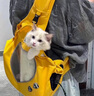 MamyPets貓包外出便攜單肩斜挎包小型犬輕便透氣可露頭防掙脫大容量寵物包 斜挎包-綠色【可背可遛】 曬單實拍圖