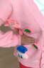 索宛亦（SUOWANYI）甜美可愛(ài)中長(zhǎng)款毛衣外套女寬松慵懶風(fēng)秋冬新款日系加厚針織衫開(kāi)衫 粉紅色 XL 【110-130斤】 曬單實(shí)拍圖