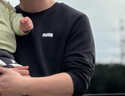 彪馬（PUMA）寬松純色運動(dòng)衛衣套頭衫男子新款oversize長(cháng)袖上衣690249 黑色-01 M (175/96A) 曬單實(shí)拍圖