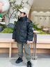 皮爾卡丹（pierre cardin）男童羽絨服冬裝2024新款冬季兒童中大童外套加厚男孩白鴨絨衣服潮 黑色 150cm 曬單實拍圖