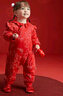 全棉時(shí)代嬰兒拜年服冬裝加厚連體衣寶寶過(guò)年喜慶新年周歲禮服 光影 80 曬單實(shí)拍圖