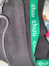 CHUU顆粒絨休閑褲女新品冬季抽繩寬松刺繡加絨保暖束腳長(zhǎng)褲子 黑灰 S 曬單實(shí)拍圖
