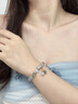 德尼菲洛 DENIFILO水晶手鏈女士新款冰種轉(zhuǎn)運串珠白貓眼石復(fù)古小眾月光石水晶手串 凈手圍14cm 曬單實拍圖