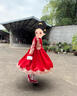 艾諾輪新年服裝兒童套裝女童拜年過(guò)年服唐裝中國風(fēng)漢服冬裝加絨加棉連衣裙秋冬款公主裙仙女飄逸防寒保暖衣服 183紅色【鎹頭飾+眉心貼】 120 建議身高105-115CM左右建議6-7歲 曬單實(shí)拍圖
