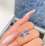中國黃金CHINA GOLD四葉草銀耳釘女士托帕石耳環(huán)耳飾教師節禮物送女老師老婆生日 永恒四葉草托帕石耳釘 曬單實(shí)拍圖