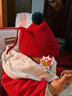 babylove嬰兒帽子秋冬毛線(xiàn)帽保暖外出包頭帽百搭針織帽寶寶護耳帽防風(fēng)帽 曬單實(shí)拍圖