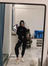 FSHE春秋季休閑褲女士束腳顯瘦衛(wèi)褲加絨加厚運(yùn)動(dòng)褲女 韓版新款百搭 黑色【加厚款】 加絨 XL 【建議115-130斤】 曬單實(shí)拍圖