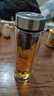 希諾（HEENOOR） 希諾玻璃杯銀離子抗菌水杯雙層防燙男女士高檔家用杯子泡茶杯 抗菌款9607K本色 410ml 曬單實(shí)拍圖