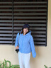 波司登（BOSIDENG）2025新款輕薄羽絨服女短款90絨連帽菱格保暖防風(fēng)外套B250135316 風(fēng)鈴淡藍5A05 XS 155/80A 體重約110以?xún)?曬單實(shí)拍圖
