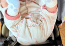 顆粒熊（KELIXIONG）嬰兒衣服冬季夾棉哈衣薄棉款單排扣寶寶長(cháng)袖爬爬服超萌春秋嬰兒服 雙向奔赴(40克重)酒紅 90cm 曬單實(shí)拍圖