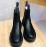 啄木鳥(niǎo)新款馬丁靴男高幫英倫皮靴子厚底增高機車(chē)灰色套筒切爾西短靴 黑色 38 曬單實(shí)拍圖