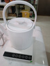 maxwin 燒水壺泡茶專用家用長(zhǎng)嘴電熱水壺精準(zhǔn)控溫茶藝提梁開水壺自動(dòng)智能恒溫保溫一體功夫茶臺(tái)隨手泡 0.8L 素白 曬單實(shí)拍圖