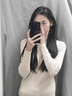 FSHE毛衣打底衫女秋冬2025新款洋氣內(nèi)搭厚實(shí)高級(jí)感針織半高領(lǐng)白色上衣 白色 L 曬單實(shí)拍圖
