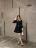 她芙（tafu）品牌女裝小香風(fēng)連衣裙女2025春秋新款法式小個(gè)子氣質(zhì)收腰顯瘦裙子 黑色 M 曬單實(shí)拍圖