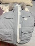 2024冬季新款短款大碼羽絨服女200斤加肥加大工裝派克服羽絨外套 藍(lán)色（不帶毛領(lǐng)） 5XL （250-280斤 曬單實拍圖