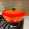 酷彩（Le Creuset）進口琺瑯鍋鑄鐵24/26/28cm深燒鍋 燉煮燜燒鍋雙耳燉煮鍋 【3-4口之家】紅色 26cm 曬單實拍圖