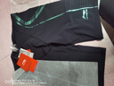 李寧（LI-NING） 泳褲男士速干暗紋印花競速及膝游泳褲泡溫泉男泳衣訓練游泳裝備 高階黑 XL 【身高175-180體重65-75kg】 曬單實(shí)拍圖