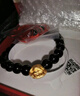 蒂蔻（Tico）好運(yùn)蓮蓮足金黃金轉(zhuǎn)運(yùn)珠手鏈女3D硬金蓮花紅瑪瑙手串生日禮物 曬單實(shí)拍圖