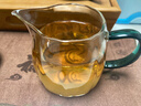綠昌明玻璃公道杯加茶漏套裝公杯茶具茶道配件分茶器玻璃大容量茶杯加厚 綠瓣公杯  350ml 曬單實(shí)拍圖