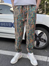 AEMAPE休閑褲男冰絲花色褲子男垂感男褲束腳九分褲哈倫褲民族風(fēng)帥休閑褲 彩色 建議110斤內(nèi) M 曬單實拍圖