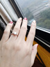 曼蒂婭 S925銀戒指女D色莫桑鉆石戒指活口一克拉情侶求婚戒子指環(huán)首飾 莫桑鉆經(jīng)典六爪【1克拉活口】 曬單實(shí)拍圖