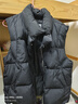 鴨鴨（YAYA）保暖輕薄羽絨服女馬甲短款外穿馬夾女士鴨絨外套冬裝KXM 黑色 M 曬單實(shí)拍圖