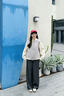 ELAND【綿羊毛＋山羊絨】衣戀毛呢外套人字紋挺闊棒球服25春新款 灰色(15)Grey S 曬單實(shí)拍圖