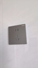 羅格朗（LEGRAND）開關(guān)插座電工電料逸景深砂銀灰色86型面板墻面暗裝電源插座 10A五孔帶開 插座 曬單實(shí)拍圖