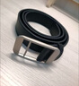 宸勁佰（CHENJINGBAI）免打孔皮帶男女通用百搭牛仔褲帶子男潮網(wǎng)紅時(shí)尚簡(jiǎn)約無(wú)孔褲腰帶女 黑色 長(cháng)方形一條杠 曬單實(shí)拍圖