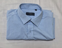 杉杉（FIRS）長(cháng)袖襯衫男中青年男士商務(wù)休閑格子襯衣 0901-305長(cháng)袖淺藍格 38  曬單實(shí)拍圖