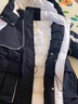 鴨鴨羽絨服女中長(cháng)款冬季新款工裝撞色韓版派克服官方高端收腰顯瘦外套 黑色 S 曬單實(shí)拍圖