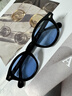 MOSCOT LEMTOSH太陽(yáng)鏡女士 板材復古黑框橢圓形眼鏡 美式大小臉偏光淺藍色墨鏡男 黑色框+偏光淺藍色鏡片 46中碼M 曬單實(shí)拍圖