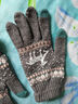 澳美樂(lè )活 手套女士冬季戶(hù)外可觸屏騎行車(chē)學(xué)生針織加絨厚保暖毛線(xiàn)手套男冬 女加厚小鹿灰色觸屏 L 曬單實(shí)拍圖