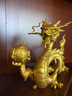 春錦秋鯉黃銅擺件龍年生肖龍家居辦公室前臺喬遷開業(yè)禮品 金龍19# 曬單實(shí)拍圖