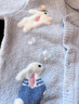 嫚熙（EMXEE）音樂(lè )兔家居服兩件套孕婦睡衣半邊絨保暖家居服秋冬兩件套裝 海豚藍 XL 曬單實(shí)拍圖