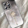 英凱倫（yingkailun）適用蘋果16ProMax手機殼自帶鏡頭全包防摔iPhone15plus彩繪電鍍玻璃水墨喜樂荷花女款簡約網(wǎng)紅后殼 升級款自帶鏡頭膜-水墨喜樂荷花黑 iPhone 16 pr 曬單實拍圖
