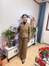 俞兆林媽媽裝春裝新中式呢子外套洋氣中老年女春秋套裝貴夫人氣質兩件套 灰色 兩件套 2XL  （建議105-120斤） 曬單實拍圖