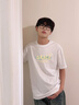 名創(chuàng)優(yōu)品（MINISO）牛油果綠短袖t恤男夏季純棉上衣高級(jí)感衣服油畫山茶花印花半袖女 棕櫚綠(陽(yáng)光山茶中標(biāo)_背標(biāo)) L 175 (名創(chuàng)優(yōu)品 品控嚴(yán)格) 曬單實(shí)拍圖