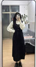 圣保美法式赫本小香風(fēng)假兩件針織連衣裙女秋冬季2025新款氣質(zhì)長裙子春秋 假兩件連衣裙 M 碼 曬單實拍圖