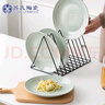 蘇氏陶瓷（SUSHI CERAMICS）青光綠芝麻釉點(diǎn)8英寸餐盤(pán)飯盤(pán)湯盤(pán)子西式螺紋4個(gè) 曬單實(shí)拍圖