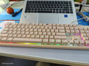 惠普真機械手感鍵盤(pán)旋音量旋鈕調節鍵盤(pán)吃雞lol電競游戲專(zhuān)用鍵盤(pán)套裝筆記本發(fā)光電腦辦公鍵盤(pán) 【基礎款】金屬面板奶茶色暖光版 曬單實(shí)拍圖
