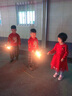 戴維貝拉兒童毛衣連衣裙女童秋冬圣誕裙子女寶新年網(wǎng)紗裙 曬單實(shí)拍圖