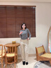 哈吉斯（HAZZYS）女裝 春季女士素色直筒通勤休閑褲女ATDSP0CAX02 乳白色IV 36 (155/68A 36) 曬單實(shí)拍圖