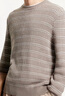 杰克·瓊斯（JACK&JONES）男裝秋冬男士毛衣肌理感條紋織花基礎(chǔ)套頭長袖針織衫寬松打底衫男 漂流木E12 漂流木E12 M 175 曬單實(shí)拍圖