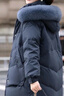鴨鴨（YAYA）中年媽媽冬裝羽絨服女中長(zhǎng)款時(shí)尚洋氣高貴40歲50中老年人女裝外套 夜幕藍(lán)色 4XL （建議135-150斤） 曬單實(shí)拍圖