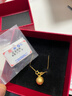 中國(guó)黃金（CHINA GOLD）小蘋(píng)果黃金吊墜金蘋(píng)果黃金吊墜平安果項(xiàng)鏈送老婆女友生日禮物 足金吊墜+925鏈（約1g） 曬單實(shí)拍圖