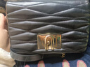 芙拉（FURLA）【七夕禮物】1927羊皮小號女士通勤菱格鏈條包單肩斜挎包簡約百搭 黑色 曬單實拍圖