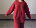 迪萊芬情侶睡衣女秋冬季加厚珊瑚絨保暖紅色家居服男士冬天喜慶結婚套裝 14397大紅男【帶圍脖】偏大一碼 XL 男碼  建議體重140-155斤 曬單實(shí)拍圖