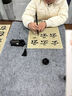 毛筆套裝初學者書法專用小學生三年級入門水寫布毛氈毛筆字軟筆練字收納盒全套筆墨紙硯文房四寶工具套裝 實用款17件【收納箱+200張練習紙+正姿毛筆】 毛筆書法專用套裝 曬單實拍圖